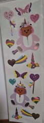 Mrs Grossmanns Limited Edition Fantasy Unicorn Bears, New In Pack, 2 Sheets