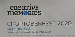 Creative Memories Laser Paper Pack ~ CROPTBERFEST 2020 ~ 3 Sheets Dbl Sided -NIP