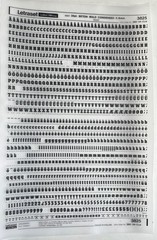 Letraset Instant Lettering Transfer Letters Franklin Gothic, Beton (6) sheets