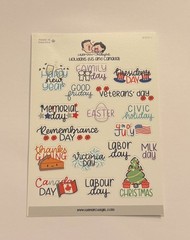 Hubman and Chubgirl Holiday Lot: 2 Planner Sticker Sheets, 7 Diecut Stickers NEW