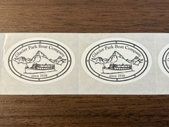 (2) Glacier National Park Boat Company 1” Stickers – Vintage Collectible NEW