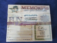 Portfolia Gifted Memories Scrapbook Findings Wooden Stamps Purple Ink Pad New