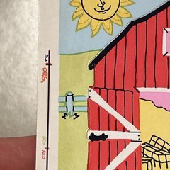Vintage Sandylion 1983 Stickers Design A Farm Unused Maxi Activity Sheet Cow Pig