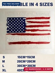 250 Anniversary USA Stickers, 250th Anniversary The Independence of USA Sticker
