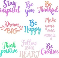 9 Pcs Inspirational Words Metal Cutting Dies for Card Making Scrapbooking DIY
