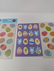 Hallmark and AGC Easter Theme Sticker Lot, 11 Sheets (2 Sealed Packs + 3)