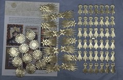 Anna Griffin Starburst Dresden Die Cuts Gold Foil 64 Dies Partial set
