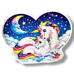 Retro Unicorns Prism Sticker 80s Holographic Kawaii 90s Glitter Decal