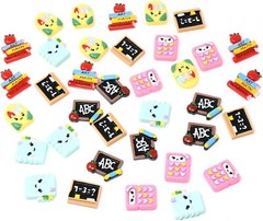 Honbay 36PCS Back to School Flatback Resin Charms Supplies Slime…