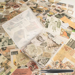200Pcs Vintage Scrapbook Stickers, Aesthetic Junk Journal Stamping Supplies