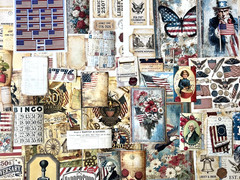 250pcs AMERICA 250 USA JUNK JOURNAL-SCRAPBOOK KIT W/JOURNAL – AUTHENTIC EPHEMERA