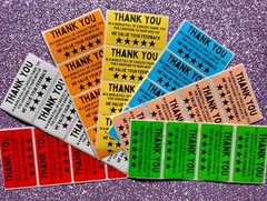 50 THANK YOU STICKERS 2.25″ LABELS SEALS REVIEW FEEDBACK VALUE SCRATCH RESISTANT