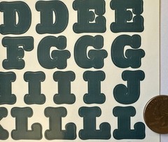 NAVY 3/4” ALPHABET Stickers(2 sheet)Making Memories•Letters •Number•Word•Journal