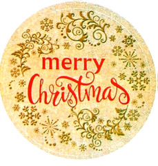 12 MERRY CHRISTMAS CARD HOLIDAY SEALS STICKERS USA MADE #47 FAST USA SHIPPING!
