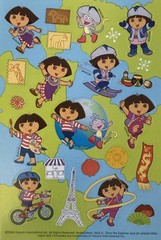 DORA THE EXPLORER AROUND THE WORLD Stickers(23pc)AGC •Cartoon•Adventure•Travel