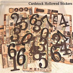 90Pcs Tag Label Scrapbook Stickers for Junk Journal Ephemera, PET Number Sticker