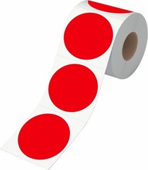 Self-Adhesive 600 PCS Red Circle Labels – Vivid 2″ Dots for Inventory Management