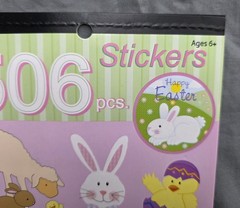 Nicole Crafts 506 EASTER Stickers Book 6 Complete Sheets 3 Designs Eggs Mini