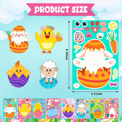 48 Sheets Easter Stickers for Kids – Cute Holiday Stickers for Crafts and Partie