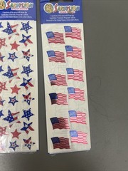 SandyLion Stickers Lot USA Flag Patriotic July 4 America
