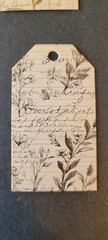 10pc Floral Botanical Design Paper Printed Tags for Gifts, Journal, Ephemra