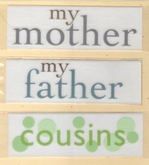 MY MIND’S EYE RUB ON TRANSFER TITLES ~ FAMILY THEMES 8 CHOICES *