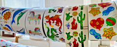 New Retro and Vintage Hambly Studios Sparkly Stickers Off the Roll: You Choose!