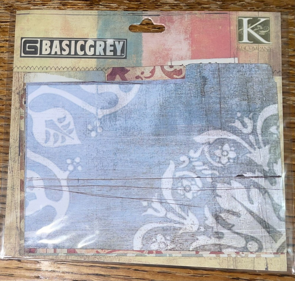 Lot Of 2 K&Company Basic Grey Mini File Folders Scrapbook Craft Each Pack Has 3