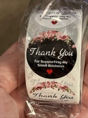 Thank You For Supporting My Small Business Stickers, 2 Rolls Of 500. New.Sealed