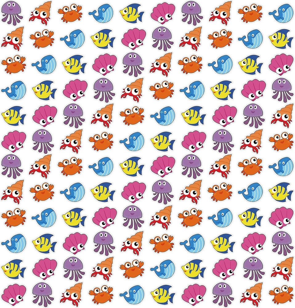 3000 Pcs Fish Stickers for Shark Ocean Sea Life DIY Decor