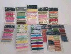 Lot of 16 Making Memories Scrapbook Paper Crafting Colorful Stitches And Trims