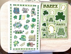Lot of 4 Vintage St. Patrick’s Day Sticker Sheets Current AGC 1995 Hallmark