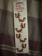 New Mrs. Grossman’s Stickers ANIMALS SQUIRRELS Retired 1999 Vintage
