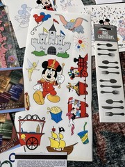 Mixed Lot of Stickers Tickets Guides . Stickopotamus, Disney, Paper Stuff Etc