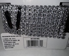 (2) Scrapbook Craft Darice Bling on a Roll, 6.2 in by 3-Yard Each Silver
