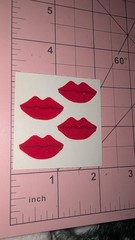 Vintage Sandylion Stickers Fuzzy Red Lips 1 Module READ