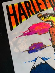 HUGE! Harley Motorcycle VINTAGE IRON ON transfers MODIFIED to sticker decal *RE