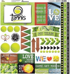 Tennis Elements Stickers 12X12