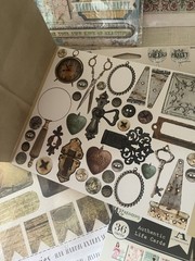 LARGE Lot Contemporary Crafters Kit Prismacolor, Bo Bunny, Stamps, Paper – 20