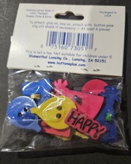 (NEW) BIRTHDAY PARTY Buttons for Crafts or Sewing #92 Favorite Findings