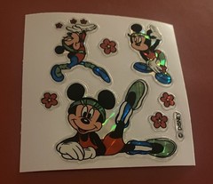 Vintage Prism Vending Machine Sticker Sheet 3×3 Inches Gymnast Minnie Mouse