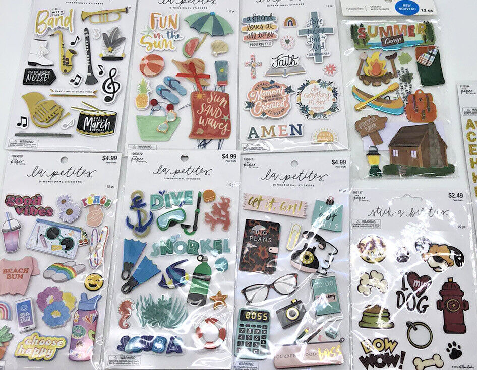 The Paper Studio -La Petites’ Scrapbook Stickers 3D Lot of 9