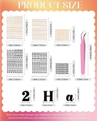 6 Sheets 0.11inch Small Letter Stickers Self Adhesive Alphabet Number Sticker Re