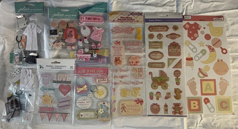 Jolees and more Baby Girl Sticker Lot