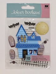 RARE Jolee’s Halloween Haunted House Gravestones Bats Moon Scrapbooking Stickers