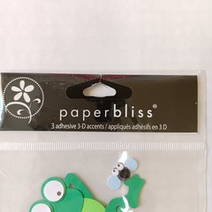 Paperbilss Westrim Crafts Green Hippity-Hop Frog Dimensional Stickers – 3 Pieces