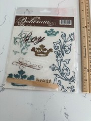 My Minds Eye Bohemia Bluebird «Boy» BHR105 Rub On Brave Strong Boy Scrapbooking