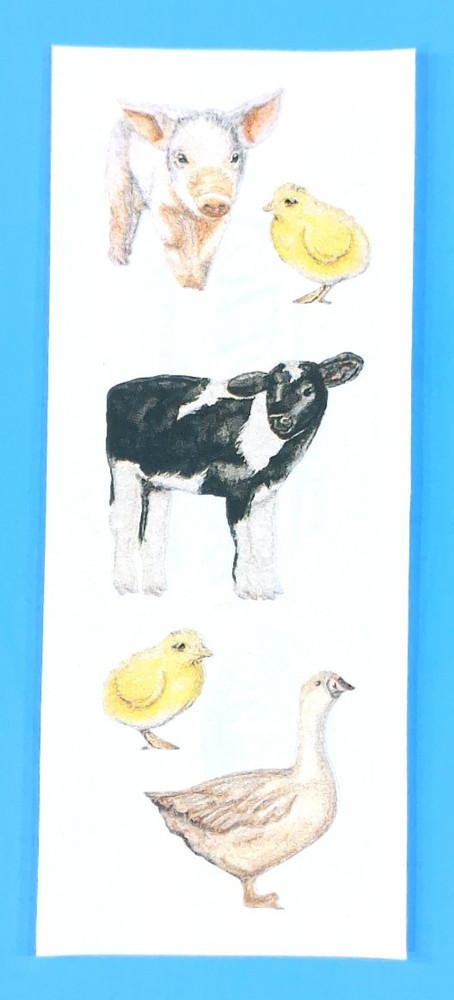 Vintage Creative Memories Farm Animals Sticker Sheet Scrapbooking