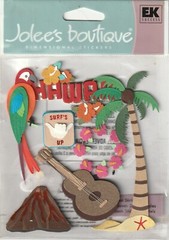 Jolee’s Boutique 3D Stickers HAWAII Tropical Volcano Theme 55542 Fast FREE Ship!