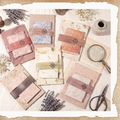 192 Pcs Textured Scrapbook Paper with Lace Stickers, 6 Vintage Scrapbook Supplie